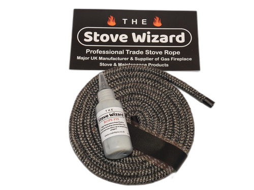 Stove rope door - rope, black
